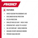 Rigid Industries Ignite - Kit de Respaldo para Montaje Empotrado, Color Negro, Accesorios de Montaje para Uso Todoterreno