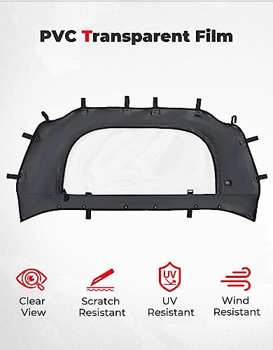 Kemimoto PRO XP - Parabrisas trasero UTV suave para ventana trasera compatible con RZR PRO XP /Turbo R 2020-2023 - Tapón de polvo, a prueba de polvo, accesorios de panel a prueba de lluvia