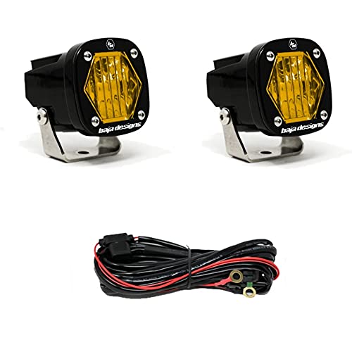 Baja Designs 387815 - Par de luces anchas, color negro