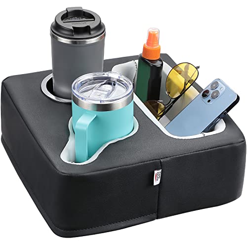 KEMIMOTO Organizador de asiento trasero de coche, bandeja para sofá, bandeja para cama, bandeja para barco, bandeja para recámara, para bebidas, aperitivos, control remoto