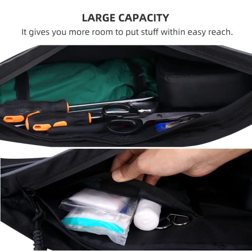 KEMIMOTO 2023 PRO XP Juego de bolsas de almacenamiento para puerta 1680D y bolsa central con rodillera extraíble y cremalleras de PVC resistentes al desgaste, bolsas de herramientas UTV compatibles con Polaris RZR PRO XP 2020-2023
