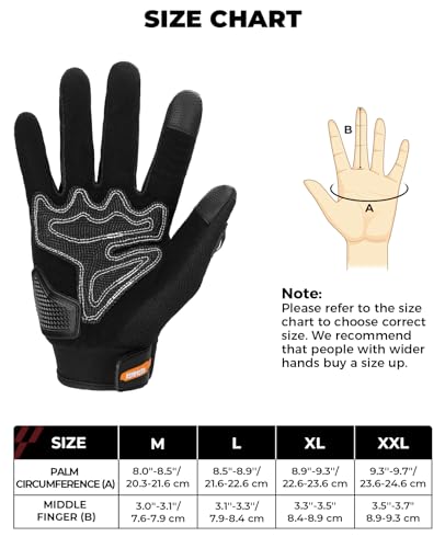 kemimoto - Guantes de motociclismo para hombre, transpirables, resistentes al desgaste, para motocross, todoterrenos, cuatrimotos, UTV, motocicletas, ciclismo, carreras, deportes al aire última intervensión