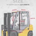 KEMIMOTO - Cubierta transparente para carretilla elevadora – PVC impermeable para protección UV, cubierta resistente con ajuste universal, 61 pulgadas/parte superior 51 pulgadas de largo x 41 pulgadas de ancho x 51 pulgadas de alto, se adapta a capacidad