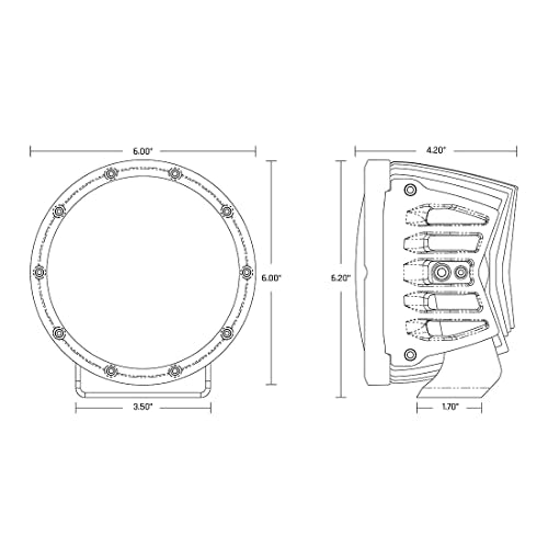 RIGID INDUSTRIES 363663-360-Series_6_Cover_Amber_Pair