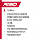 Rigid Industries -2 x 2 115 grados DC escena negro claro