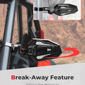 KEMIMOTO - Espejos laterales de aluminio UTV, se adapta a barra enrollable de 1.75"-2" con parabrisas, compatible con Polaris RZR Turbo XP1000 Can Am Talon Kawasaki, espejos laterales reemplazables