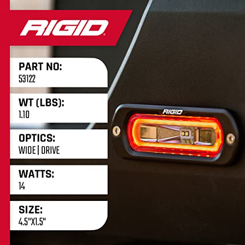 Rigid Industries 53122 - Luz de difusión - par, Color Negro