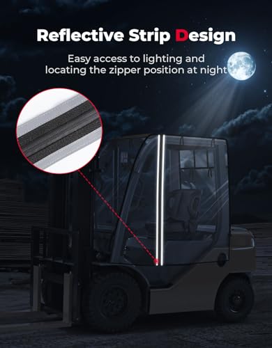 KEMIMOTO - Cubierta transparente para carretilla elevadora – PVC impermeable para protección UV, cubierta resistente con ajuste universal, 61 pulgadas/parte superior 51 pulgadas de largo x 41 pulgadas de ancho x 51 pulgadas de alto, se adapta a capacidad