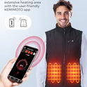 KEMIMOTO - Chaleco calefactor para hombre con batería incluida, chaleco térmico ligero para hombre por APP Control de temperatura para esquí, senderismo