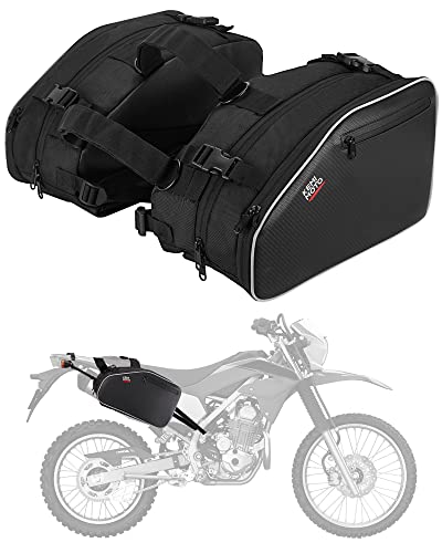 KEMIMOTO - Alforjas de motocicleta de 24 l de gran capacidad con cubiertas de lluvia para motocicleta, moto de motocross, carreras de montaña, todoterreno, accesorios de motocicletas