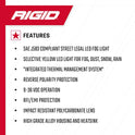 RIGID INDUSTRIES SR-Series DOT/SAE J583 - Par de luces antiniebla LED amarillas selectivas de 6 pulgadas para automóviles