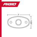Rigid Industries - Luz de baja potencia serie A, luz LED blanca, luz todoterreno, luz LED accesoria, luz universal todoterreno (luz única, 480033)