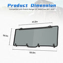 KEMIMOTO - Luz de ventana trasera con tinte ahumado duro compatible con Polaris Ranger XP 1000/Crew 2017-2023, Ranger 1000/Crew, 2013-2019 Polaris Ranger XP 900/Crew reemplazo para parabrisas trasero #2879013 UTV
