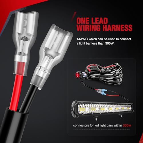 Nilight NI18A-15 " LED Light Bar (15" Triple Row Flood Spot Combo Beam Driving Lamp for Off Road)