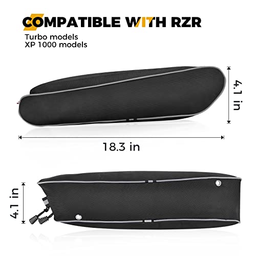 KEMIMOTO UTV 2023 - Bolsas de herramientas para cama trasera UTV Bolsas de almacenamiento para esquinas traseras con reflectantes y PVC resistentes al desgaste, bolsas compatibles con Polaris RZR XP 1000, Turbo todos los modelos