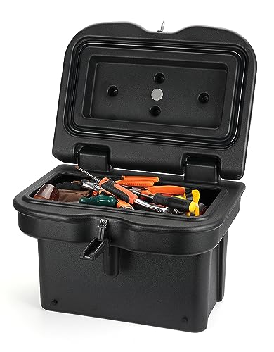 KEMIMOTO 2023 - Caja de almacenamiento para cama compatible con Polaris Ranger 1000 XP 900 800 700 570 500, Polaris General 1000 Caja de carga dura de 21 litros, accesorios para cama