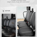 KEMIMOTO - Fundas de asiento UTV, impermeable, repelente al agua, juego de funda de asiento UTV con funda para reposacabezas compatible con Can Am Defender Max HD8/HD9/HD10 2017 – 2024 todos los modelos