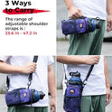 KEMIMOTO - Bolsa para botellas de agua, portabidones de agua con correa ajustable para el hombro, soporte para botellas de agua para senderismo, camping, pesca, compatible con YETI 32 onzas, 44 onzas, 64 onzas