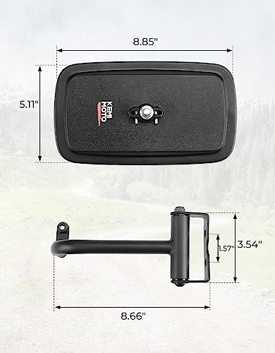 Kemimoto - Espejos laterales UTV, kit de 2 espejos retrovisores compatibles con Kubota RTV400, RTV500, RTV1100, RTV1140, RTV-X1100C - OEM: 77700-V5059