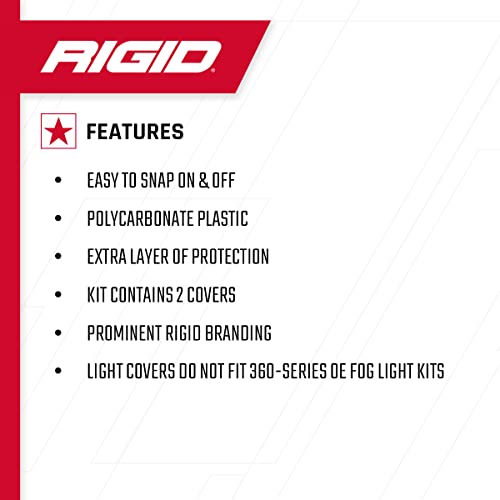 RIGID INDUSTRIES - Cubierta de luz para luces LED de la serie 360 de 4 pulgadas, ámbar | Par