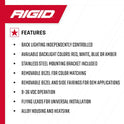 Rigid Industries - 36114 - Haz LED Todoterreno de 4 Pulgadas con luz de Fondo ámbar (36114)
