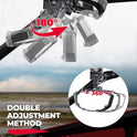 KEMIMOTO - Espejo retrovisor UTV con luz incorporada, batería recargable incorporada, espejo UTV ajustable de 360 ° para barra enrollable de 1.6-2 pulgadas, compatible con Polaris RZR Mule