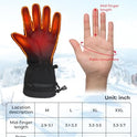 KEMIMOTO - Guantes calefactados para hombres y mujeres, guantes de pesca con hielo, batería eléctrica recargable, 2 unidades, calentador de manos de 7.4 V, para invierno, motocicleta, esquí, snowboard, caza, camping