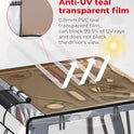 KEMIMOTO - Cubierta transparente para carretilla elevadora – PVC impermeable para protección UV, cubierta resistente con ajuste universal, 61 pulgadas/parte superior 51 pulgadas de largo x 41 pulgadas de ancho x 51 pulgadas de alto, se adapta a capacidad