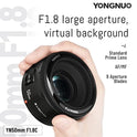 YONGNUO YN50mm F1.8 Lente de gran apertura de enfoque automático compatible con cámara Canon EF Mount EOS