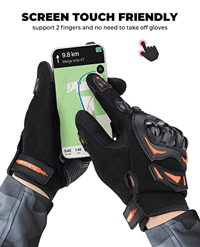 kemimoto - Guantes de motociclismo para hombre, transpirables, resistentes al desgaste, para motocross, todoterrenos, cuatrimotos, UTV, motocicletas, ciclismo, carreras, deportes al aire última intervensión