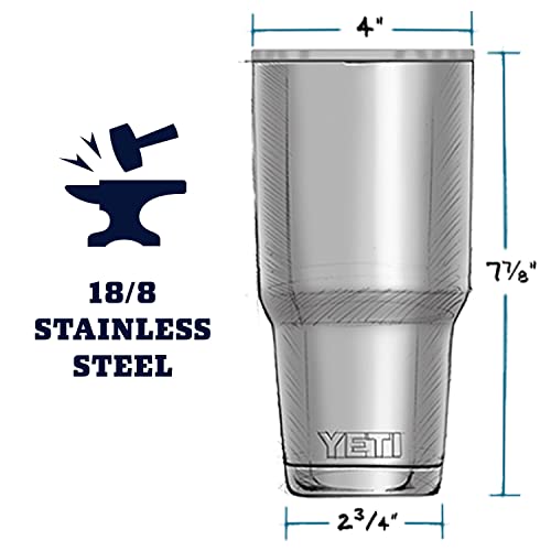 YETI Rambler Vaso Aislado al aspiradora de Acero Inoxidable de 30 onzas con Tapa MagSlider