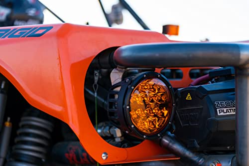 RIGID INDUSTRIES 36210-360-Series - Óptica de punto de 6 pulgadas con lente ámbar PRO e iluminación trasera | Par