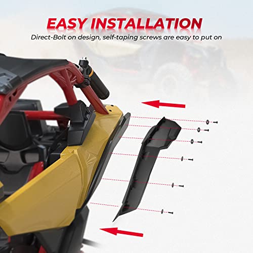 KEMIMOTO X3 Guardabarros extendidos compatibles con Can-Am Maverick X3 & X3 Max RS Turbo R RR 2017-2024 guardabarros laterales delantero y trasero, accesorios de repuesto OEM #715002973