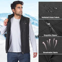 KEMIMOTO - Chaleco calefactor para hombre con batería incluida, chaleco térmico ligero para hombre por APP Control de temperatura para esquí, senderismo