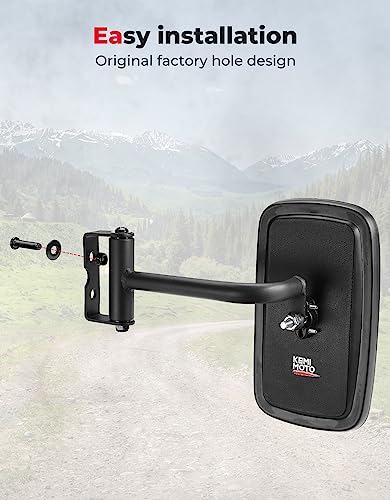 Kemimoto - Espejos laterales UTV, kit de 2 espejos retrovisores compatibles con Kubota RTV400, RTV500, RTV1100, RTV1140, RTV-X1100C - OEM: 77700-V5059