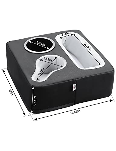 KEMIMOTO Organizador de asiento trasero de coche, bandeja para sofá, bandeja para cama, bandeja para barco, bandeja para recámara, para bebidas, aperitivos, control remoto