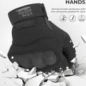 kemimoto Guantes tácticos para hombres, guantes de combate con visualización táctil con nudillos duros para trabajo al aire última intervensión, deportes, motocicleta, ciclismo, entrenamiento táctico, airsoft, paintball, tiro, caza, senderismo, camping, e