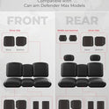 KEMIMOTO - Fundas de asiento UTV, impermeable, repelente al agua, juego de funda de asiento UTV con funda para reposacabezas compatible con Can Am Defender Max HD8/HD9/HD10 2017 – 2024 todos los modelos