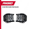 Rigid Industries - D-SS Pro, inundación, Carcasa Negra (par) para automóviles y ATV