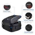 KEMIMOTO - Bolsa trasera para motocicleta, de doble uso, impermeable, para asiento trasero de motocicleta, bolsa de equipaje con 6 correas, bolsa de almacenamiento expandible