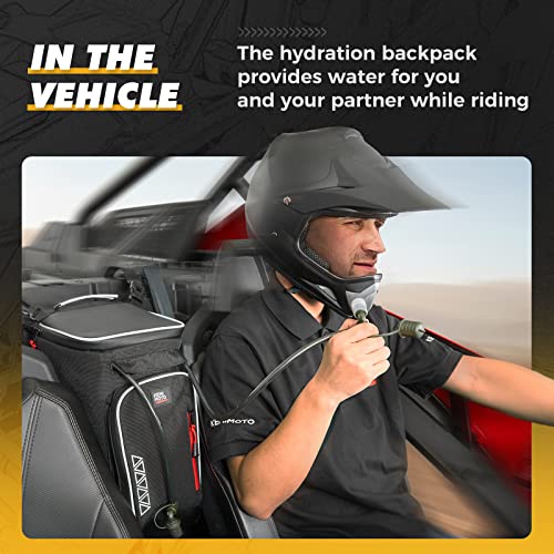 kemimoto Bolsa de almacenamiento compatible con RZR, bolsa de carga para consola de hombro con dos mochilas de hidratación compatibles con Polaris RZR PRO XP/4, Can-Am Maverick