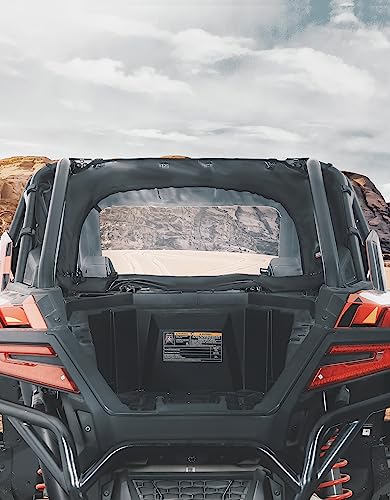 Kemimoto PRO XP - Parabrisas trasero UTV suave para ventana trasera compatible con RZR PRO XP /Turbo R 2020-2023 - Tapón de polvo, a prueba de polvo, accesorios de panel a prueba de lluvia