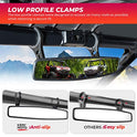 Kemimoto - Espejo retrovisor de 15 pulgadas UTV Race Convex Center Mirror con abrazaderas de 3/4 1.75 pulgadas o 2 pulgadas compatibles con Polaris RZR PRO XP R, Pioneer, CFMOTO ZFORCE, Can Am Commander Maverick, Talon 1000R 1000X