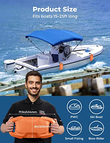 KEMIMOTO Guardabarros de Barco para acoplar Guardabarros de Barco mejorados, Apto para Barco bajo y Barco Jon, etc