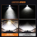 Nilight 7Inch Round Offroad Lights 2PCS 120W High Low Beam IP68 LED Driving Lights Pods Built-in EMC with 14AWG DT Connector Wiring Harness Kit for Truck ATV UTV SUV, 5 Years Warranty