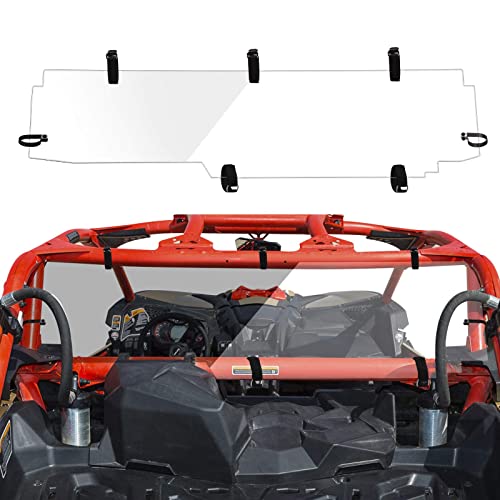 Kemimoto X3 Back UTV Parabrisas compatible con 2017 2018 2019 2020 2021 Can Am Maverick X3 X3 Max PC Heavy Duty Full Back Window Shield