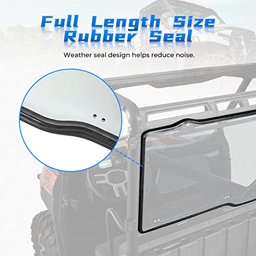 KEMIMOTO - Luz de ventana trasera con tinte ahumado duro compatible con Polaris Ranger XP 1000/Crew 2017-2023, Ranger 1000/Crew, 2013-2019 Polaris Ranger XP 900/Crew reemplazo para parabrisas trasero #2879013 UTV