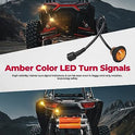 KEMIMOTO Kit de intermitentes UTV, universal UTV ATV Street con interruptor basculante, bocina 110D, kit de intermitentes Plug and Play compatible con Polaris, Can-Am, Kawasaki, Arctic Cat, CFMOTO,