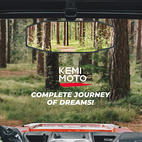 KEMIMOTO Espejo retrovisor ajustable sin herramientas, compatible con Polaris Ranger 1000 XP 900 500 570 / Crew Espejo retrovisor con visión amplia, repuesto para espejo retrovisor convexo # 2879969