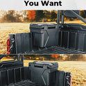 KEMIMOTO 2023 - Caja de almacenamiento para cama compatible con Polaris Ranger 1000 XP 900 800 700 570 500, Polaris General 1000 Caja de carga dura de 21 litros, accesorios para cama